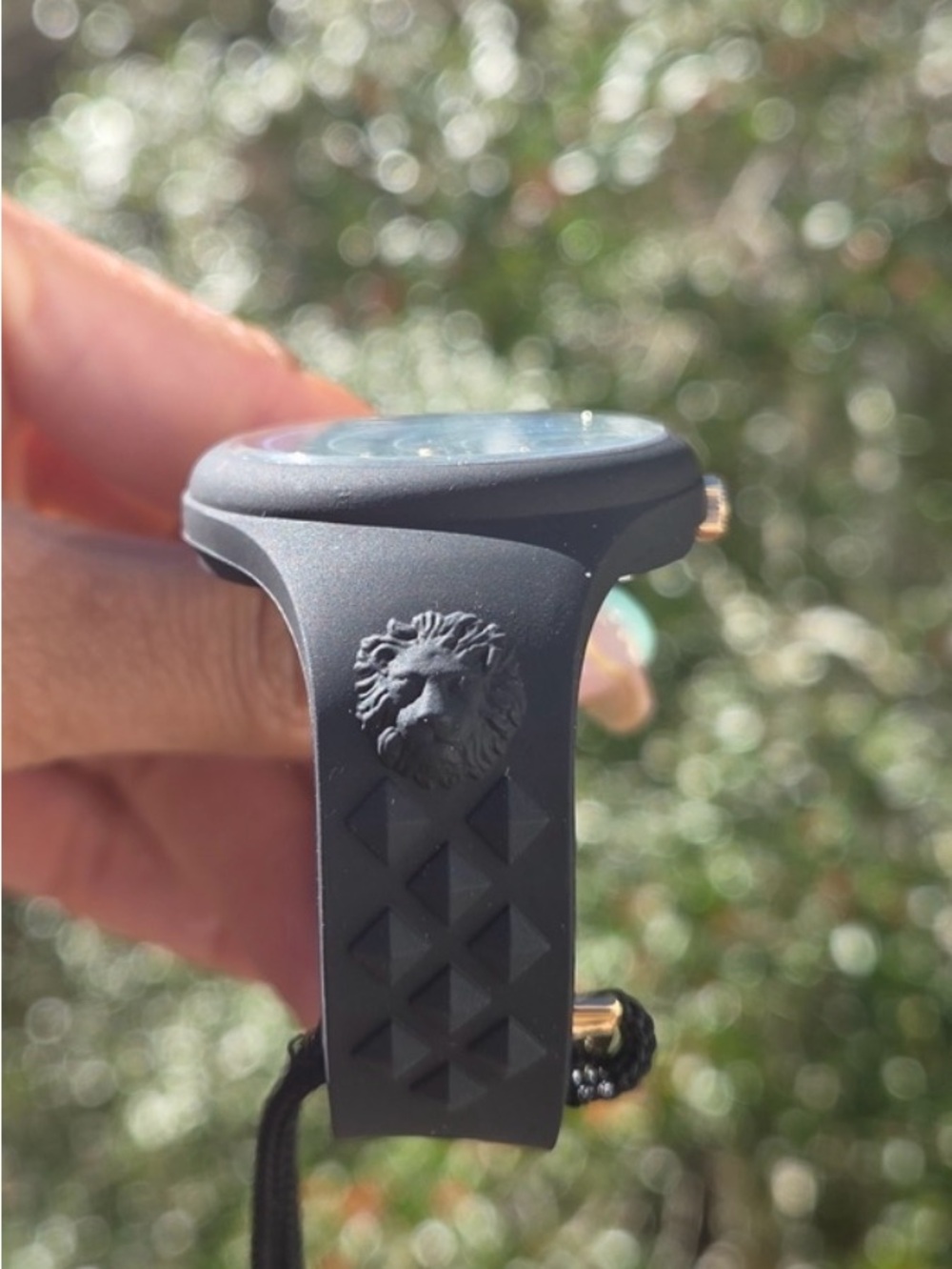 Versace Black Silicone Watch With Lion Case - Picture 2 of 4